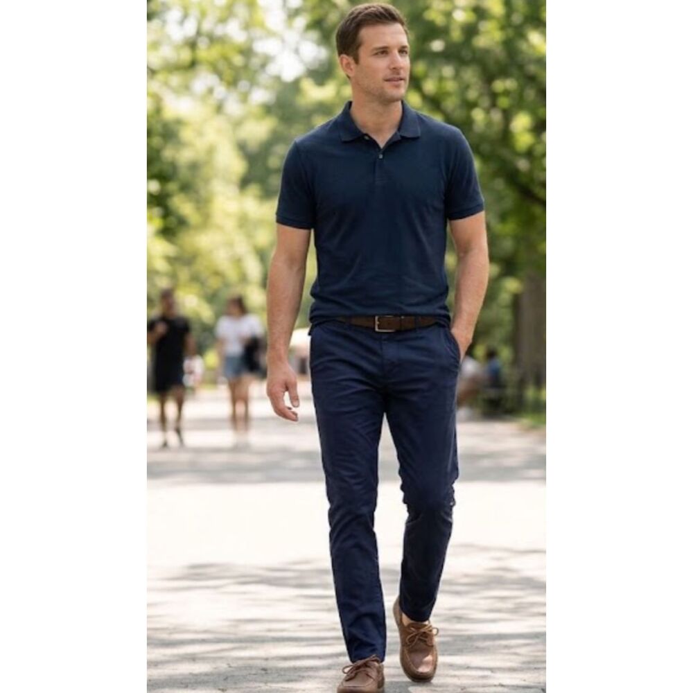 New U.S. Polo Assn. Austin Trim Fit Pants Navy Blue Men's Size 34 x 33